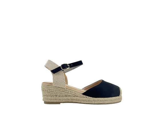 Sandalia Tacón Cuña Alpargata